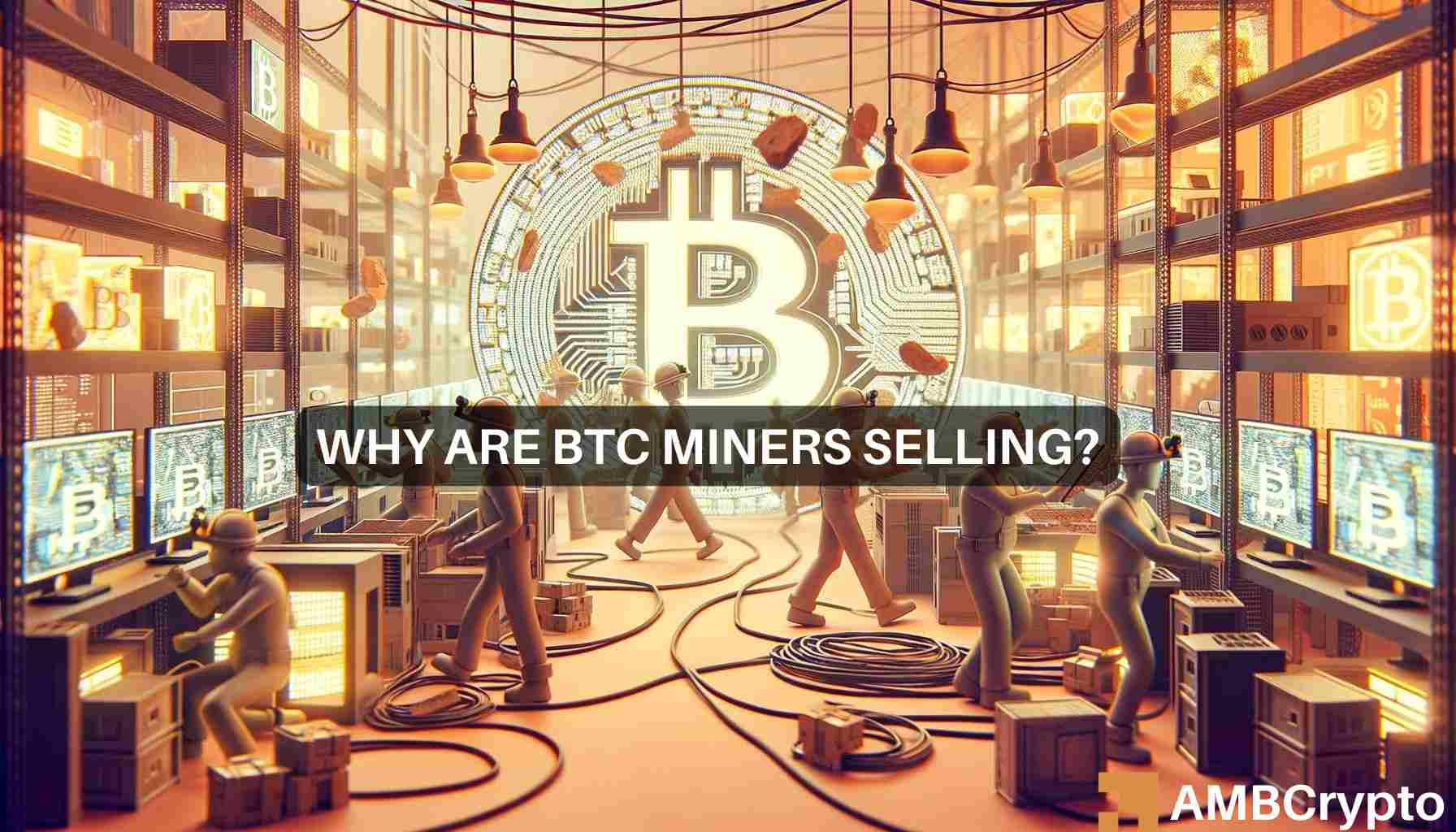 Bitcoin miners are facing sell pressure, which could potentially lead to a significant market sell-off.