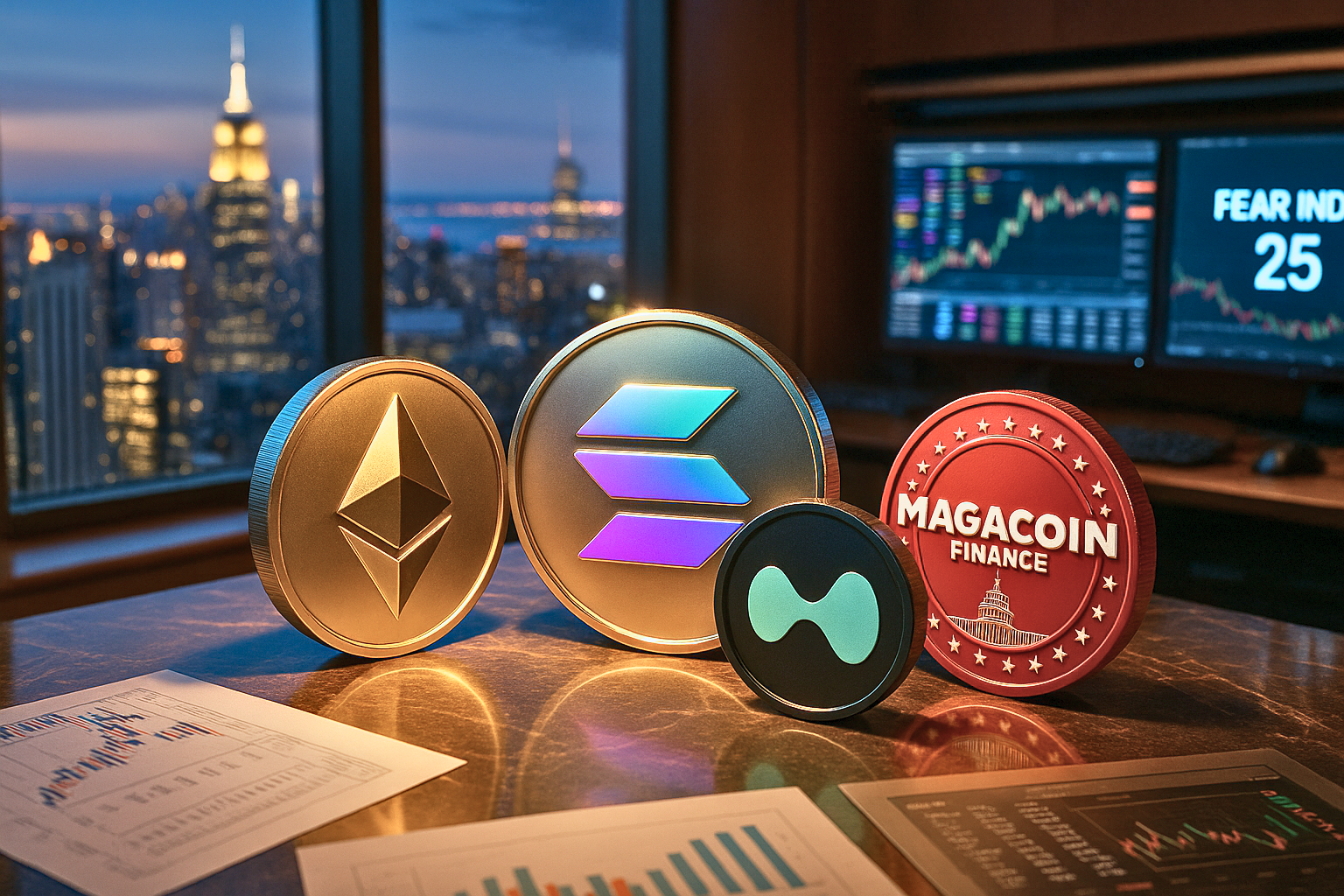 With the fear index touching nearly 25, traders are at their high alert, and most are looking forward to the markets experiencing a breakout. The recent price movement of Ethereum has been characterized to be weakening, though analysts are pinpointing key altcoins like Solana (SOL), Hyperliquid (HYPE), and MAGACOIN FINANCE to be the best altcoins to acquire before the next big price movement. Even with the pullback in the price of Ethereum, market participants are targeting these oversold altcoins, and they are lining themselves to gain profits. Ethereum Faces Pullback Amid Bearish MACD Signal The recent run by Ethereum over the $4,400 -4,500 mark was an indication that the currency may be on a route to the $5,000 mark. Nevertheless, Ethereum has been reversing and it is currently trading at approximately $3,994. One of the most important indicators that are used to identify the momentum is the Moving Average Convergence Divergence indicator (MACD) which is beginning to show bearish crossover and is a cause of concern among traders. When the MACD line has gone below the signal line, it is normally an indication of the decreasing trend and the possible change of the bullish sentiment into the bearish sentiment. The fear index which has recently fallen to 25 is contributing to the optimistic attitude towards Ethereum. Market players are therefore waiting to see an affirmation of the bearish signal. An indication will come with the weekly close under $3,900 which may trigger further decline. Source: X Conversely, a bounce surging over the level of $4200- $4300 would probably trigger the uptrend again, and Ethereum bulls will have a chance to recover. Nevertheless, numerous analysts are shifting their interest to other cryptocurrencies, including Solana (SOL), Hyperliquid (HYPE), and MAGACOIN FINANCE that seem to have a higher potential of providing higher returns. Solana Strength in Institutional Futures Market Solana (SOL) has become a serious player in the altcoin market, particularly as it becomes more involved in institutions. The Solana CME futures have had high volume, and more than $34 billion in notional volume has been traded since March. This rise in futures contracts is a sign that institutional investors are preparing to invest in Solana in future, even after the recent price fluctuations. Source: Solana Floor Technically, Solana has struggled, but has tested the lower levels of support of about $180. In the event that Solana does not maintain these supports, the downside risk may be further. Nevertheless, the high institutionalization of Solana futures implies that investors are hedging against a potential recovery. This institutional interest gives SOL a cushion, and it is one of the most promising altcoins in case of a breakout in the near future. Consequently, the institutional support of Solana makes it one of the best altcoins to hold before a possible upsurge in price. HYPE’s Undervalued Potential and Community Support Another potential altcoin that traders are closely following is Hyperliquid (HYPE). Although the token has been vulnerable to technical problems in the recent past, according to the on-chain data it is being underpriced at its present value. The expanding network and stable fee revenue of the project are some signs of a healthy ecosystem, although it is reversing prices. Source: X Subsequently, the HYPE token is at the current point of trading close to the major support levels and is facing resistance at the point of $49. In spite of these short-term issues, the HYPE value proposition is very clear, supported by a robust on-chain performance, which implies that the token might be a powerful future growth candidate. Furthermore, the fact that a 2x leveraged ETF centered around Hyperliquid was recently filed further makes the project credible and indicates that the project will attract a lot more institutional attention and has a potential strong upside. MAGACOIN FINANCE: The Altcoin That Could Be the Next Big Breakout As the cryptocurrency market continues to navigate uncertainty, a new project, MAGACOIN FINANCE, is gaining significant attention from investors and analysts alike. The presale for MAGACOIN FINANCE has already raised over $16 million, making it one of the most successful presales in 2025. This success is partly attributed to the project’s transparency and robust security measures, which include a full HashEx audit, with a Certik review in progress. MAGACOIN FINANCE is based on the Ethereum blockchain, which allows for integration with popular wallets like MetaMask and Coinbase Wallet. The project’s unique tokenomics, which feature a deflationary burn mechanism and liquidity strategies, are designed to support growth and sustainability. With its growing community and active social media presence, MAGACOIN FINANCE is positioning itself as a promising altcoin with the potential for high returns once it hits the exchanges. The presale has generated significant buzz due to its structured sales model, rewarding early investors as the price increases with each phase. The project’s roadmap outlines key milestones, including the upcoming exchange listing in early 2026, which could trigger a 10x to 50x return depending on market conditions. Conclusion While Ethereum faces potential bearish signals, the cryptocurrency market remains dynamic with several opportunities for traders. Solana and Hyperliquid are gaining momentum due to institutional demand and technical setups that suggest a potential rebound. Meanwhile, MAGACOIN FINANCE successful presale and community support indicate that it could be one of the top altcoins to buy for 2025 . With its transparent structure, security audits, and growth potential, MAGACOIN FINANCE is set to become a significant player in the crypto market once it transitions to the exchange listing phase. To learn more about MAGACOIN FINANCE, visit: Website: https://magacoinfinance.com Twitter/X: https://x.com/magacoinfinance Telegram: https://t.me/magacoinfinance Continue Reading: Ethereum Eyes Recovery as Fear Index Nears 25 — Best Altcoins to Buy Include SOL, HYPE, and MAGACOIN FINANCE